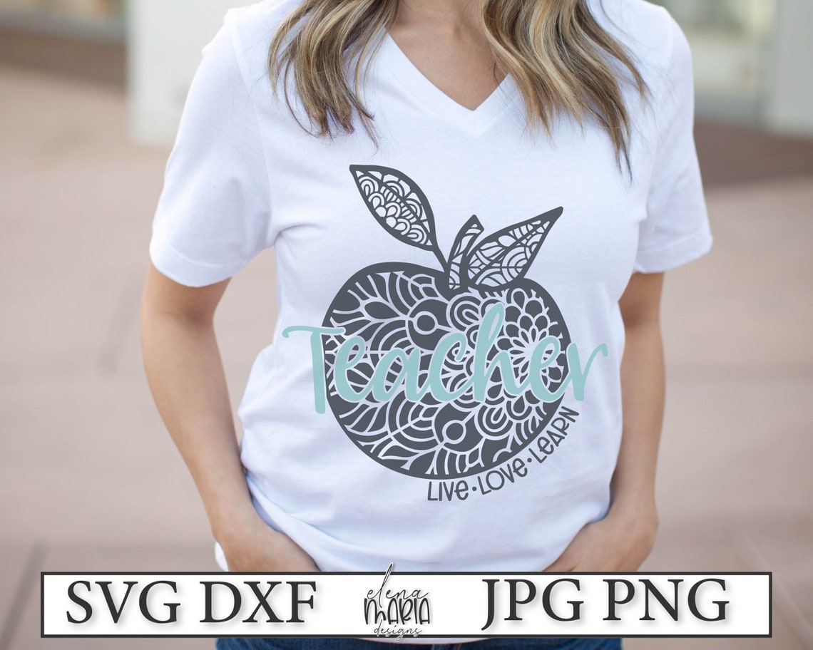 Download Teacher Mandala Svg Live Love Learn Svg School Zentangle ...