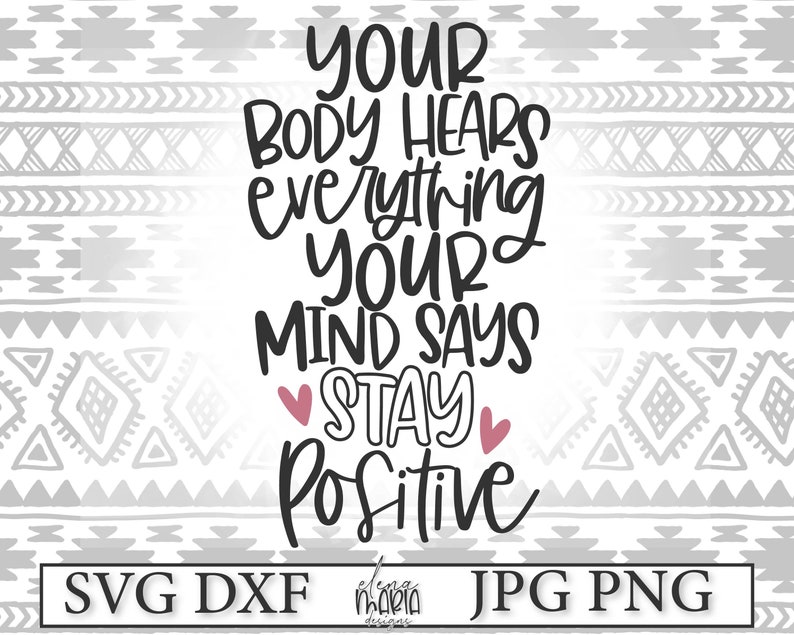 Download Positive SVG File Inspirational SVG Tumbler Designs Svg | Etsy