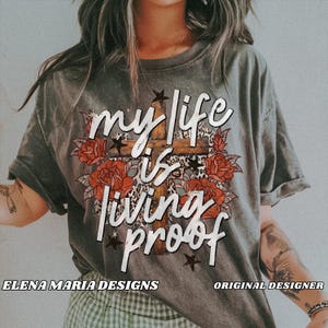 Jesus My Life Is Living Proof Sublimation Design | Faith PNG File Clipart