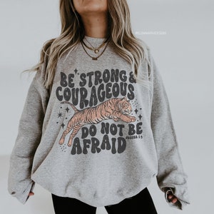 Be Strong And Courageous Sublimation Design | Faith PNG Sublimation Transfer PNG Clipart