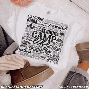 ORIGINAL DESIGNER Camping Subway Art Sublimation Design | Summer PNG File