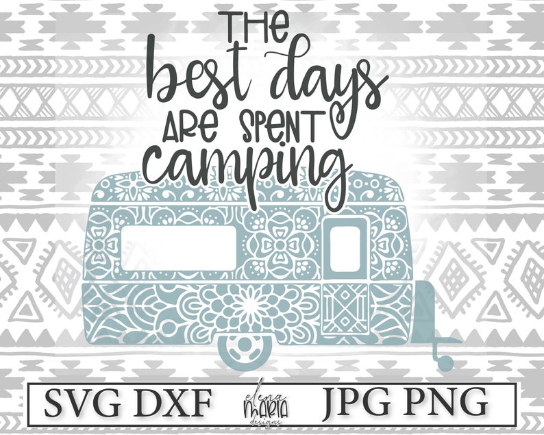Download Camping Mandala Svg RV Camper Trailer Zentangle Svg and ...