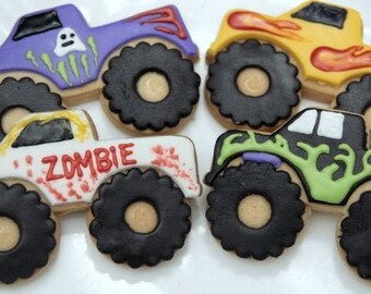 Monster Truck Cookie Etsy
