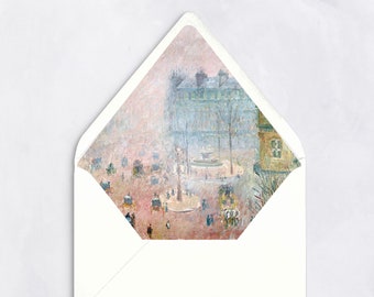 Impressionist Art Envelope Liner Wedding Envelope Liner Printable Wedding Template