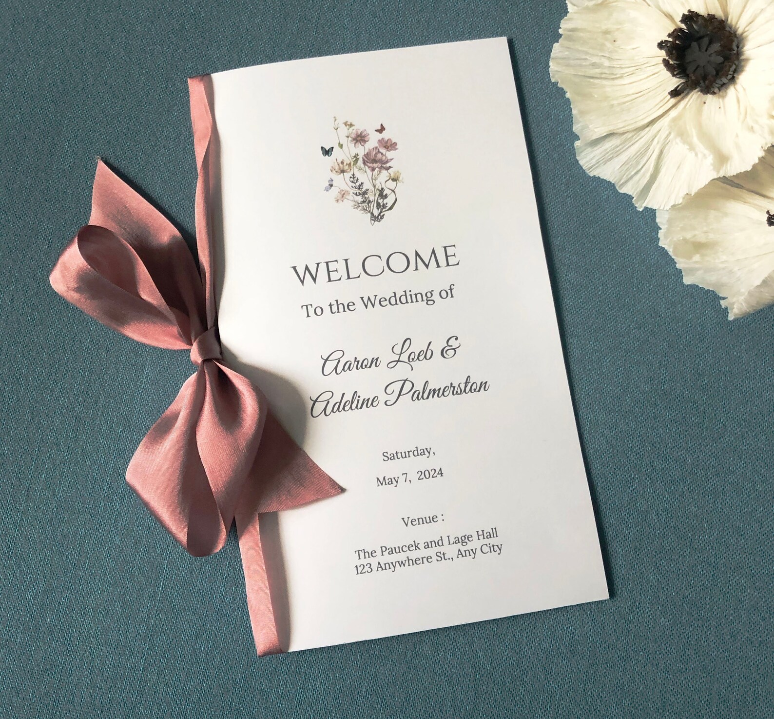 Wedding Program, Order of Ceremony, Service, Booklet, Wedding ...