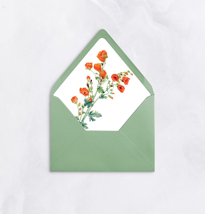 Printable Envelope Liner Instant Download A7 Euro Flap 5x7 - Etsy