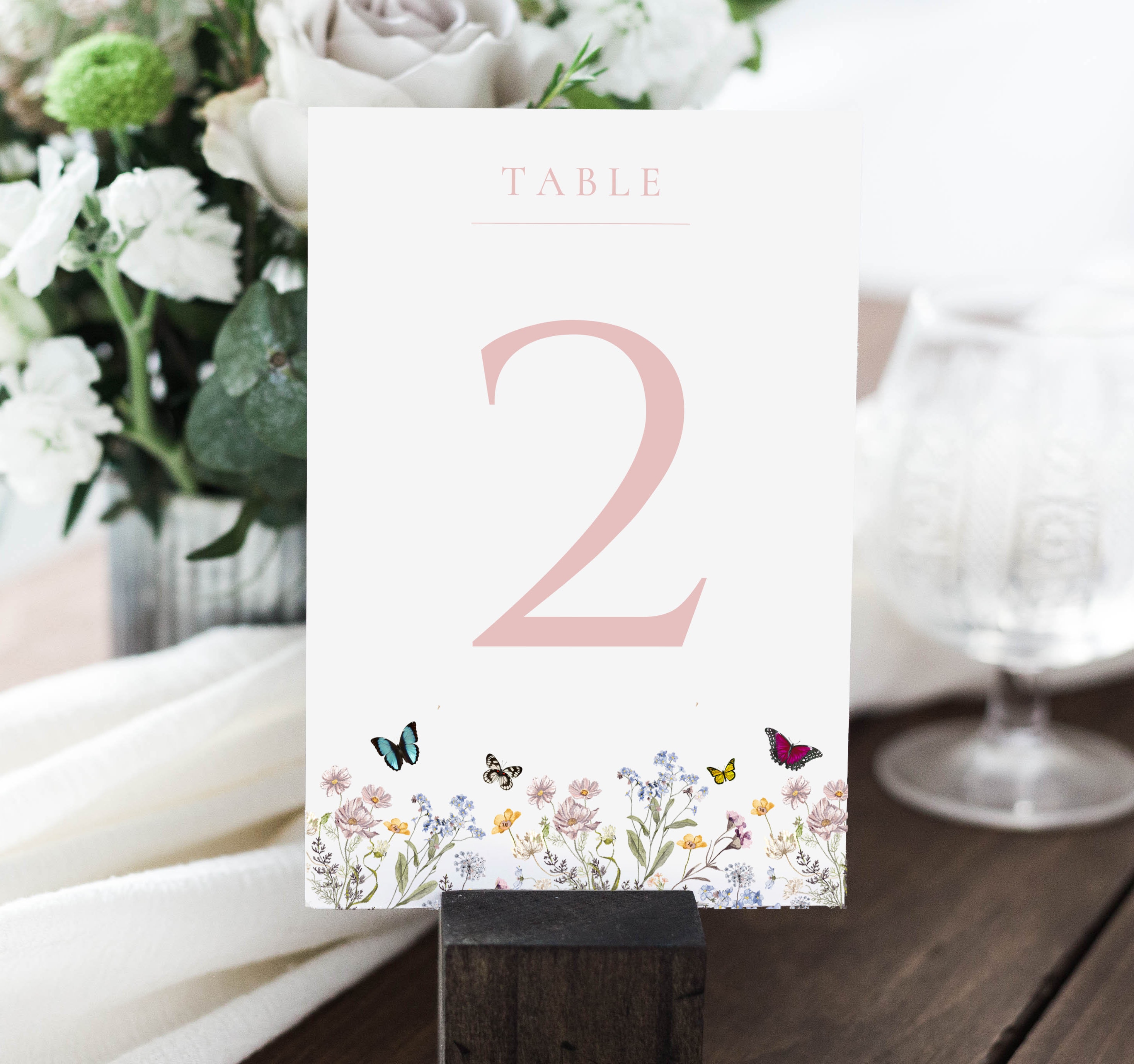 Table Numbers - DIY Printable Wedding Table Numbers, Wedding Template ...