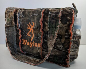 blue camo diaper bag