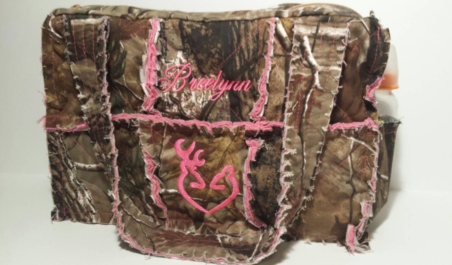 RealTree pink camo diaper bag 15 wide x 10 tall x 5 deep | Etsy
