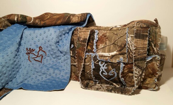 blue camo diaper bag