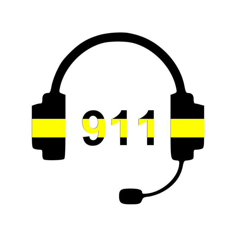 911 Dispatcher Decal Thin Gold Line Dispatcher Gift | Etsy