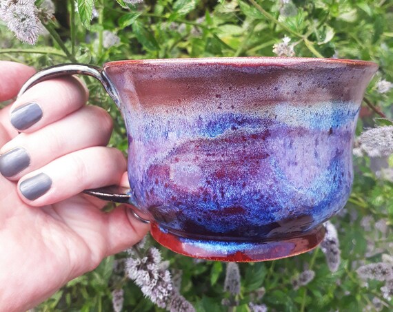 purple/blue/red Mug - 'Fire In The Sky'