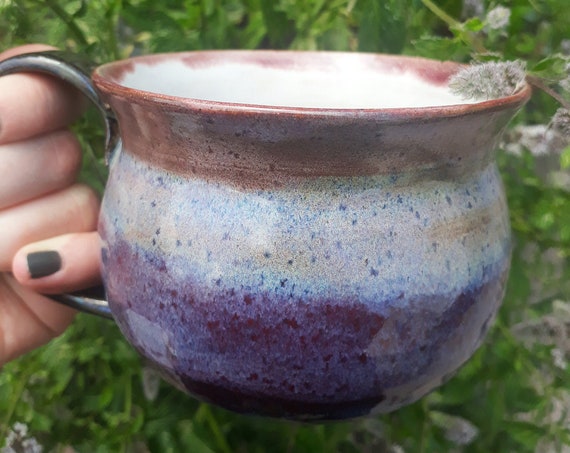 Purple/blue/red Mug - 'Fire In The Sky'