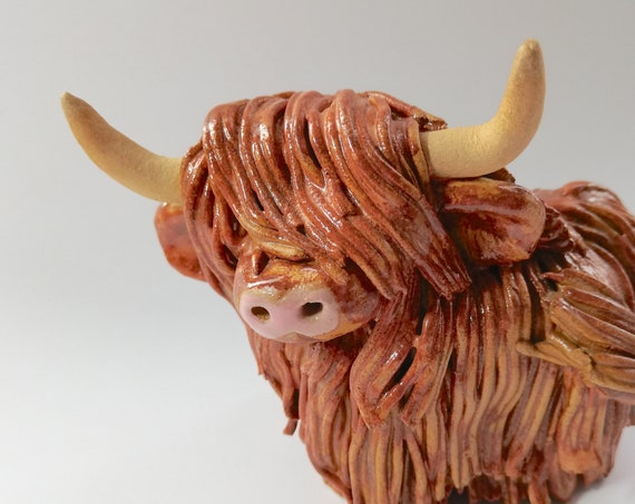 Handmade Rusty Highland Coo