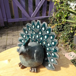 Pottery template to accompany YouTube video to make peacock