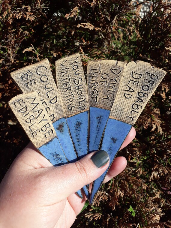 Sarcastic plant labels