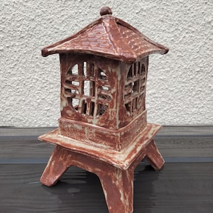 Printable pottery template and instructions to build a Japanese Lantern