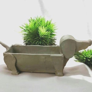 Pottery template and instructions to accompany Dachshund Planter