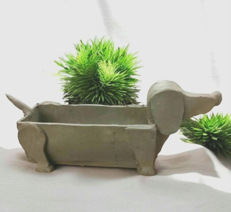 Pottery template and instructions to accompany Dachshund Planter image 1
