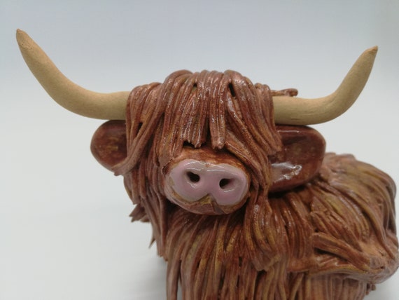 Handmade Rusty Highland Coo