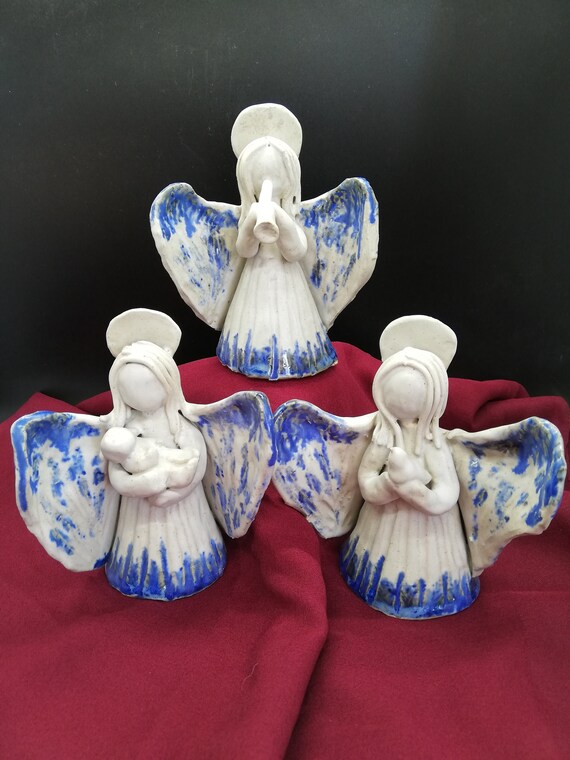 Three Ceramic Angels