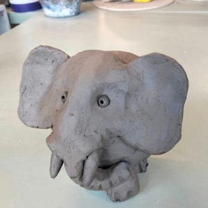 Pottery template to accompany YouTube video to make Ball Elephant