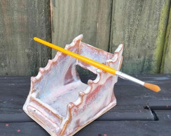 Pottery template to accompany YouTube video make a brush/pen rest