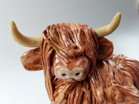 Handmade Rusty Highland Coo