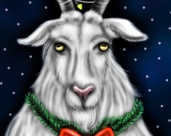 Yule Goat Art Print 4x6 or 8x10