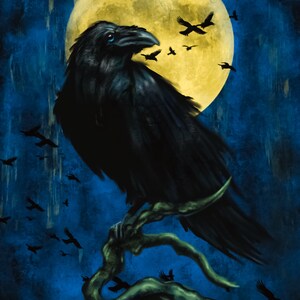 Crow 4x6 or 8x10 Art Print