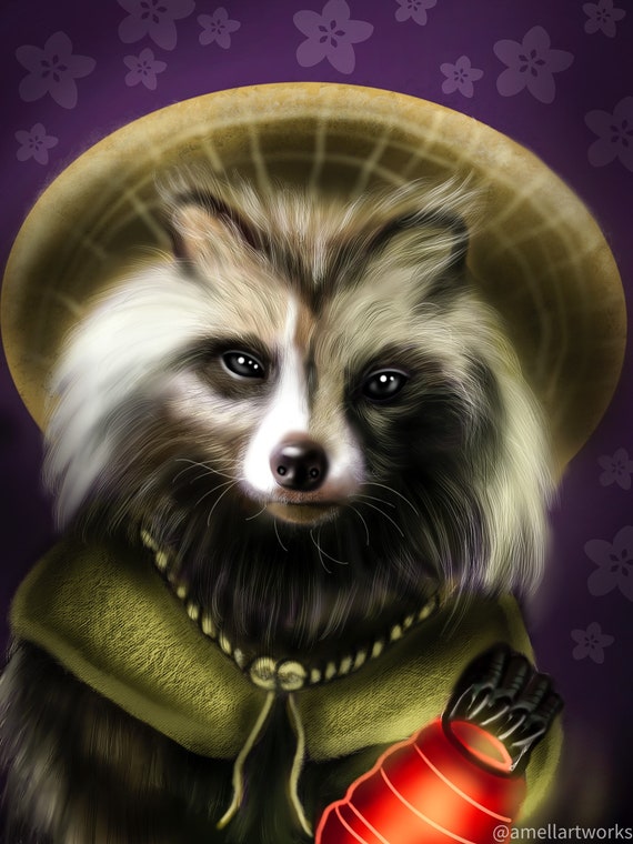 Tanuki 4x6 or 8x10 Art Print - Etsy Canada