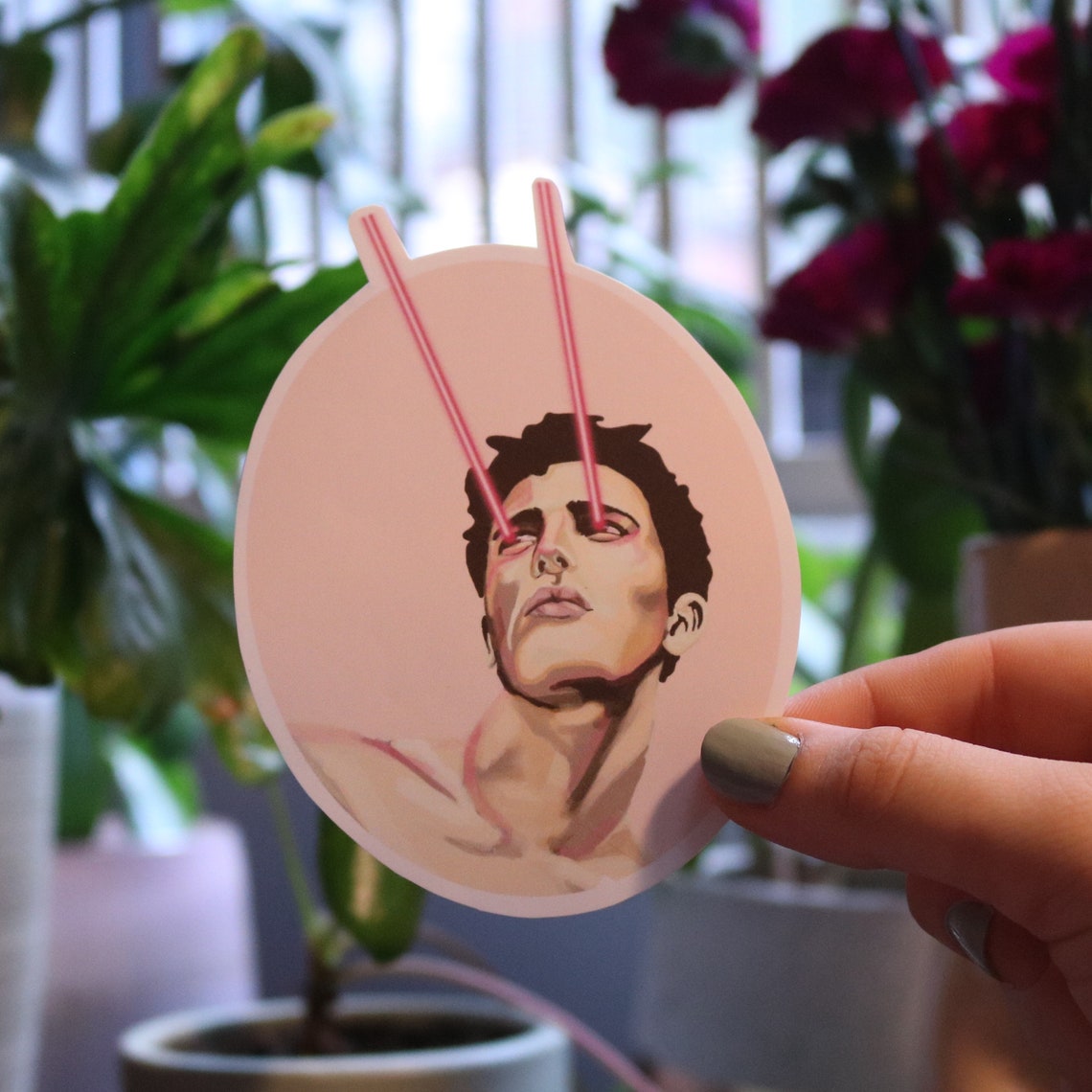laser eyes vinyl sticker etsy