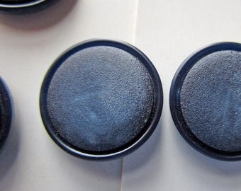 Vintage Sears Dark Navy Blue Plastic Inset Shank Buttons, Available in 3 Sizes