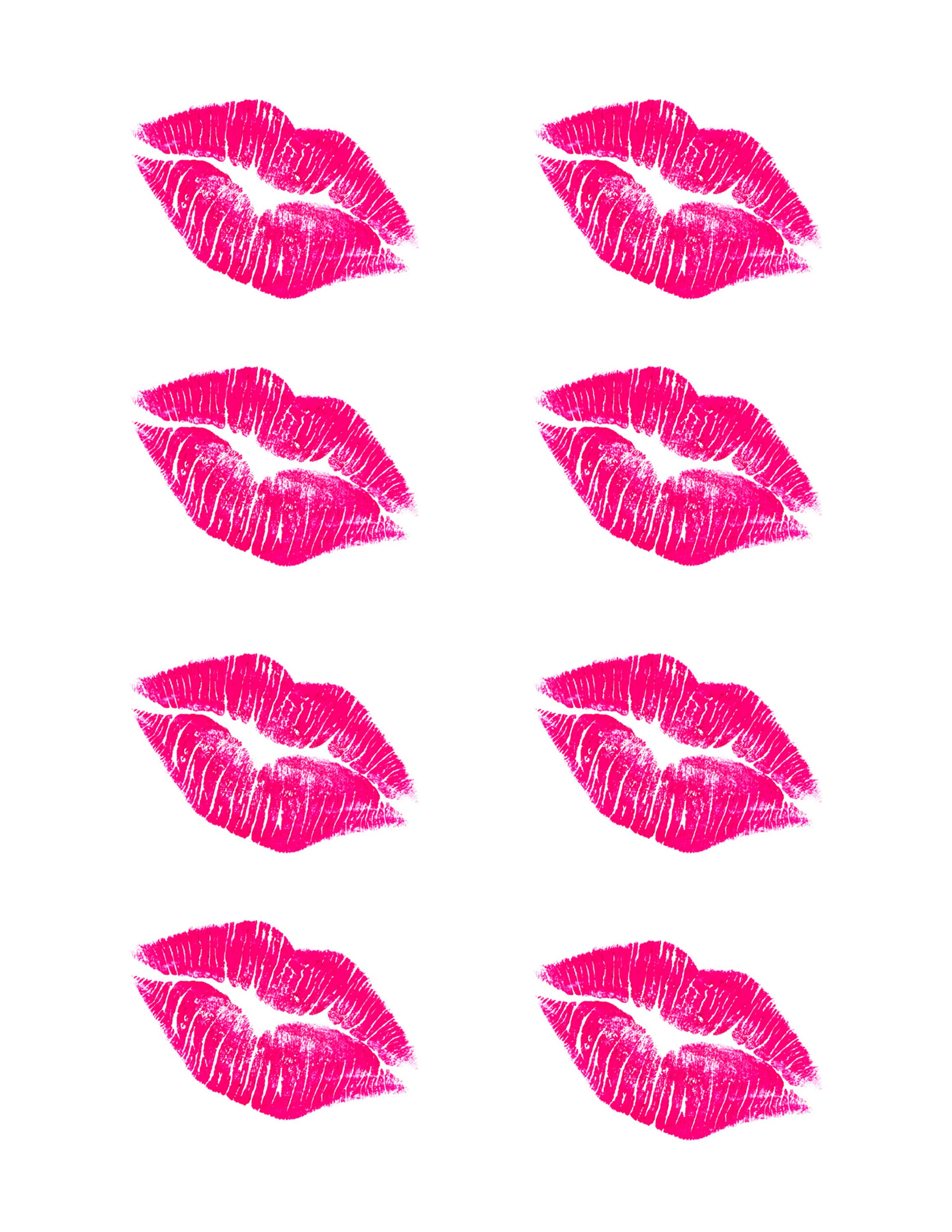 Pink Lip Print Wall Art Lips Pink Gift for Girls Digital Etsy UK