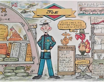 Military - U.S. MARINE Personalized Cartoon