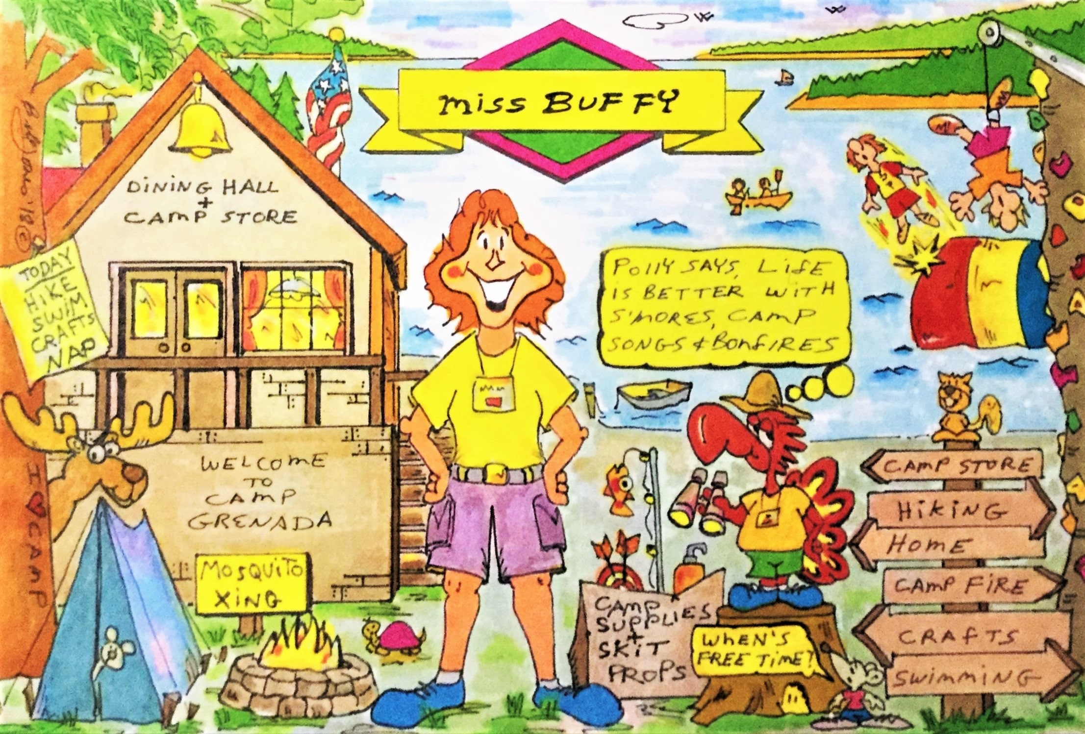 SUMMER CAMP COUNSELOR or Camper Personalized Cartoon - Etsy SUMMER CAMP COUNSELOR or Camper Personalized Cartoon - Etsy