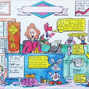 ADMIN ASSISTANT or SECRETARY Personalized Cartoon