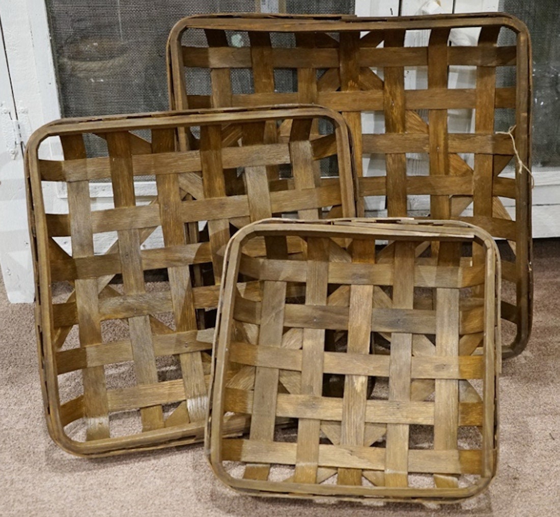 Antique Tobacco Basket for sale Only 2 left at 60