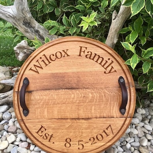 Bourbon Barrel Tray