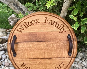 Bourbon Barrel Tray