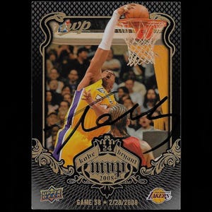 Kobe Bryant autograph signed 2008 Upper Deck card Lakers