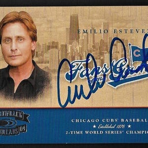 Emilio Estevez autograph signed 2004 Donruss card #201