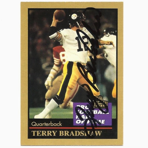 Terry Bradshaw Autograph Signed 1991 Enor Card #16 Steelers Nice!