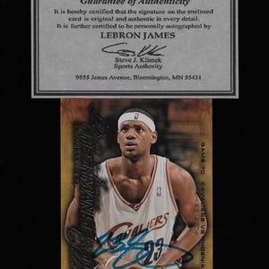 Lebron James autograph signed 2004 Upper Deck card #73 w/COA Cavaliers