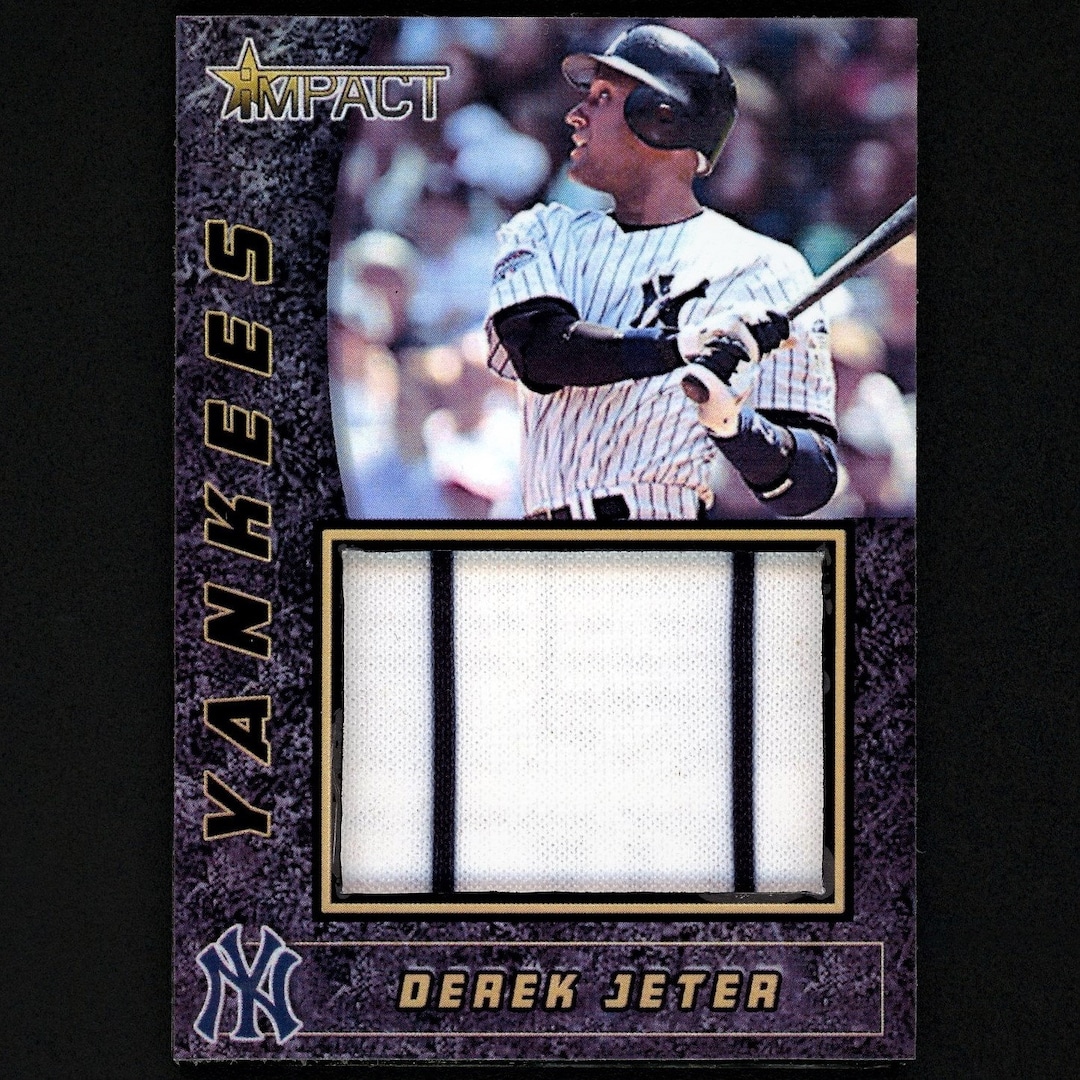 Derek Jeter 2 Color Pinstriped Jumbo Jersey Card Yankees Nice! - Etsy
