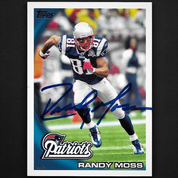 Randy Moss Autograph Signed 2010 Topps Card 20 Patriots -  Canada