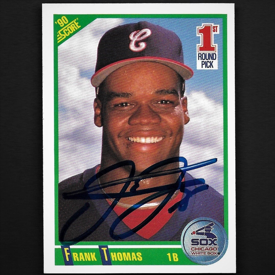 Frank Thomas Autograph Signed 1990 Score Rookie Card 663 Etsy