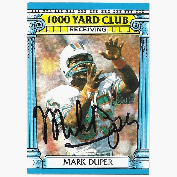 Mark Duper Autograph Signed 1987 Topps Card #9 Dolphins Nice!