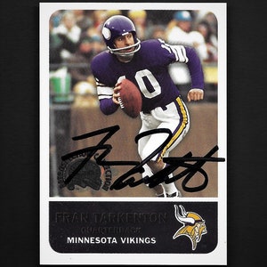 Fran Tarkenton autograph signed 2000 Fleer card #7 Vikings Nice