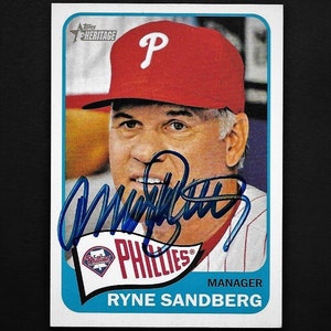 Ryan Sandberg autograph signed 2014 Topps card #57 Phillies